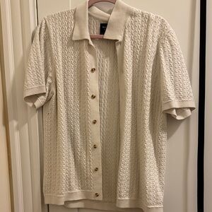 Abercrombie & Fitch Ivory Knit Cardigan